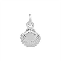 AnhäNger Jakobsmuschel 925 Silber Kleiner Muschel Charm Strand Boho - Silverly