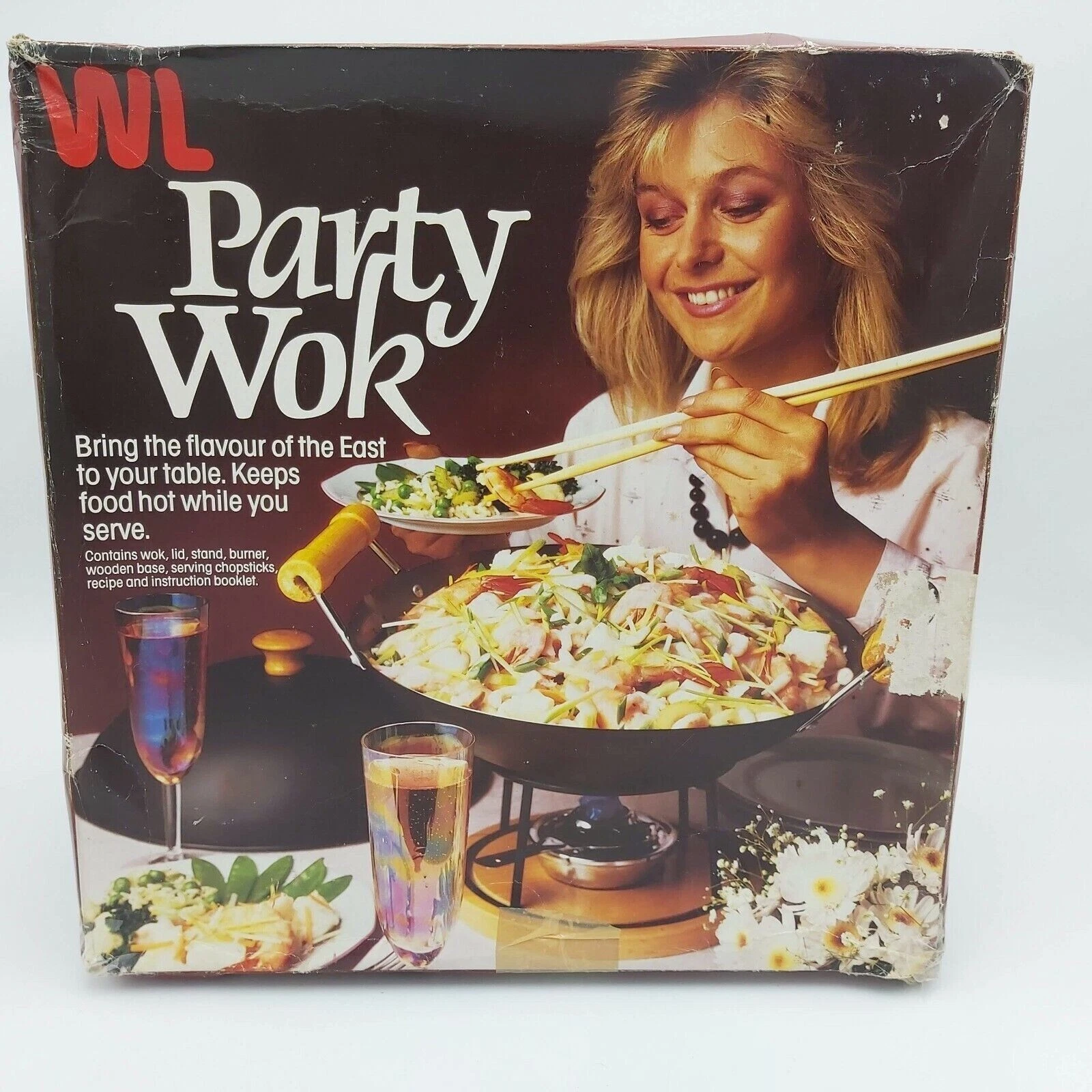 Party Wok William Levene Ltd 1985 Complete in Original Box with Booklet VTG