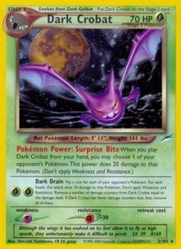 Dark Crobat - 2/105 - Holo Rare - Unlimited Edition - NM - Neo Destiny