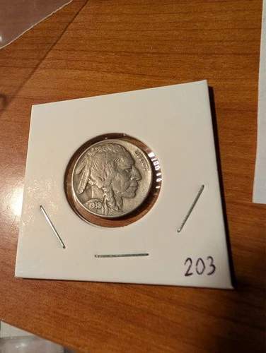 1938 D Denver Buffalo Nickel Full Date Horn Visible