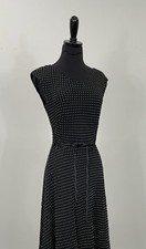 Black Polka Dot Dress - Fit and Flare - Talbots Size 4 - Work or Dressy