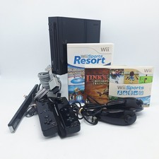 Nintendo Wii Black Console Zelda Crossbow Wii Sports  Wii Sports Resort Bundle