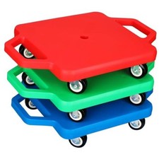 3 Pieces Sports Scooter Board Bulk with Handles Gym Floor Scooter for Kids