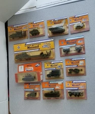 12-Vintage Roco HO Minitanks All Different Some HTF New On Cards Shelf Up1