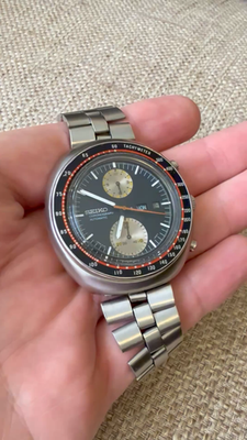 ✓ SEIKO 6138-0011 Tropical Dial Vintage Automatic Chronograph