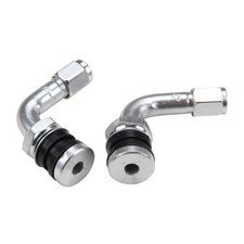 Produktbild - 2x Alu Winkelventil 90° schraubbar Reifen Ventil für Roller Mofa Moped Motorrad