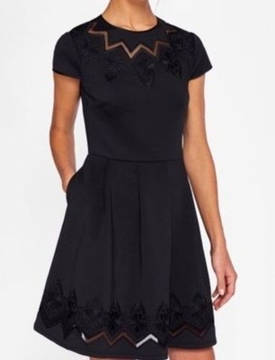Women's Ted Baker Black Cheskka Skater Party Dress Size US 4(see  measurements) | eBay