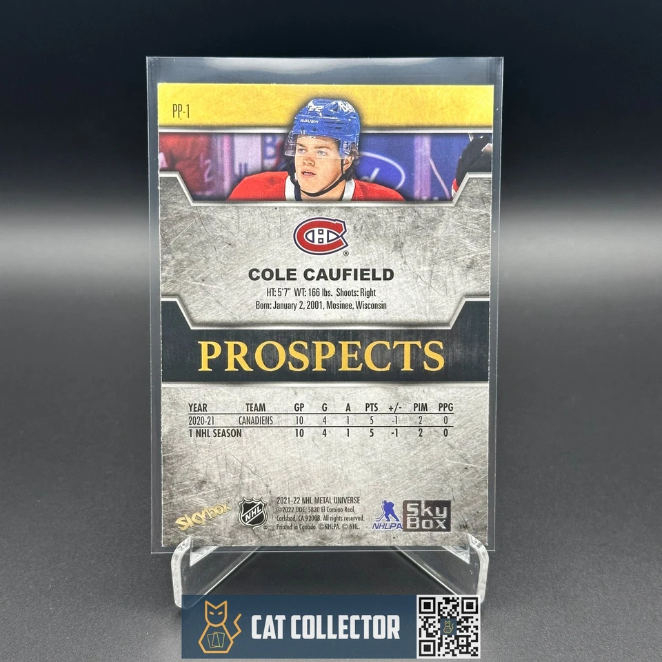 2021-22 SkyBox Metal Universe COLE CAUFIELD #PP-1 Premium Prospects Rookie RC - Image 2 of 4