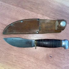 Vintage Marble’s Gladstone Woodcraft Knife With Sheath Michigan USA