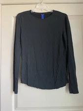 Kit And Ace Womens Black Crew Neck Long Sleeve Top Size Medium