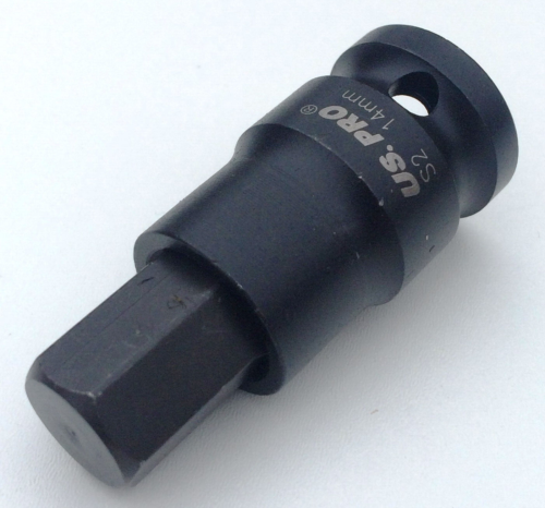 US Pro 14mm Allen / Hex bit air impact gun socket 1/2" dr. drive tool inc VAT - 第 1/1 張圖片