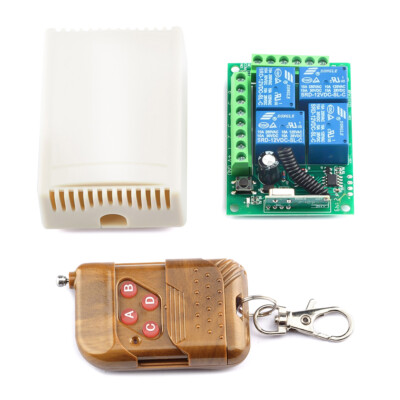 DC 12V 433MHz 315MHz Wireless RF Remote Control Relay Switch 4CH Receiver Module