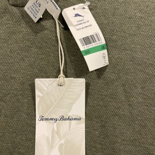 Pullover reversible Tommy Bahama Flip Shore media cremallera azul verde talla L - Imagen 3 de 6