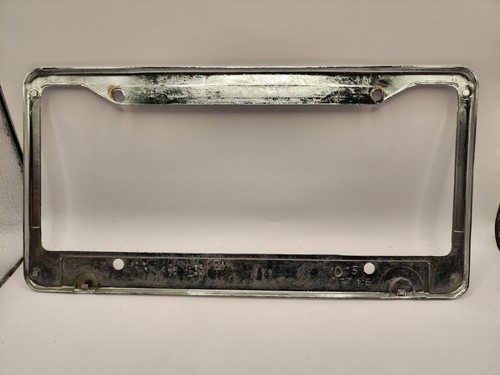 Vintage HEDRICK'S HALLOWELL CHEVROLET CHEVY Car Dealer Metal License Plate Frame - Picture 3 of 4