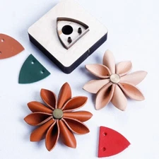 Petal Flower Car Hanging Ornament Pendant Bag Charm Decor Leather Cutting Die