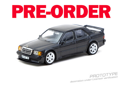 (Pre-order)Tarmac Works 1/64 Mercedes-Benz 190 E 2.5-16 EVO 1 BlueBlack metallic