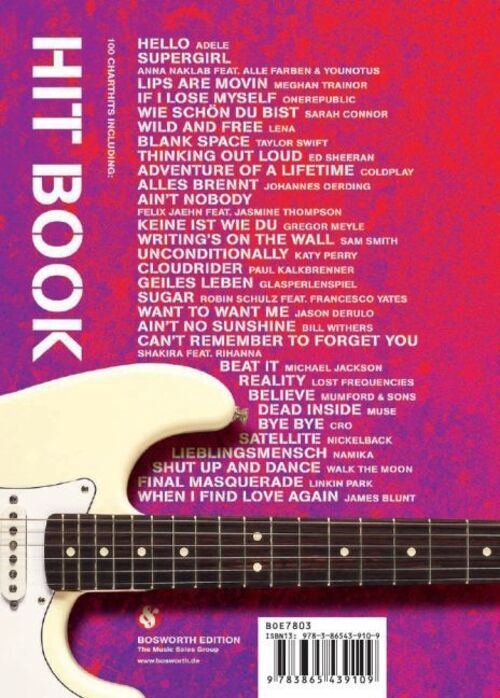 Thumbnail - Bosworth Music | Hit Book - 100 Charthits Für Gitarre | Buch | Deutsch