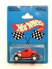 VINTAGE - 1986 HOT WHEELS - 3 WINDOW 34 - WHITE HUBS - RARE CARD -  REAL RIDERS