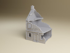 Destroyed Normandy House #5 15mm, 20mm, 28mm Detailed WWII Terrain Bolt Action