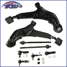 8Pcs Front Lower Control Arms Tie Rod Sway Bar Kit For Maxima Infiniti I30