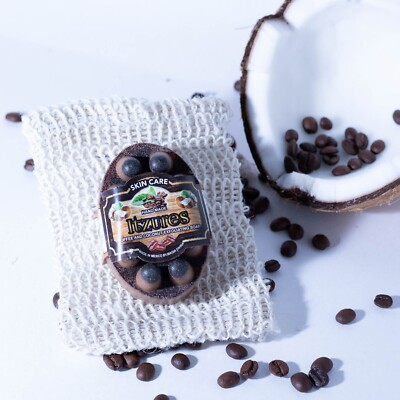 HANDMADE COFFEE SOAP BAR FOR CELLULITE  ITZURES 100% NATURAL ( 2 pieces)