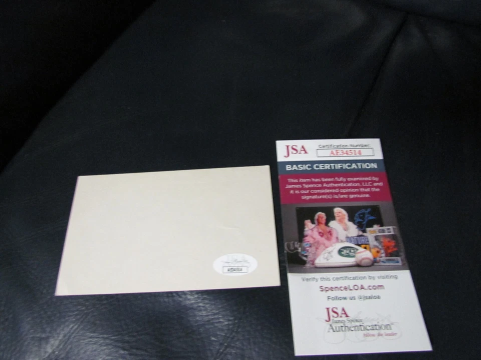 Mrs. Babe Ruth signed Index Card JSA Certified - Image 3 of 3