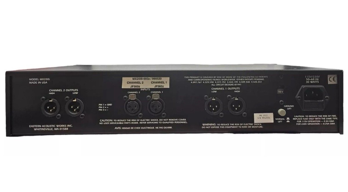 EAW MX200iチャンネルデバイダー