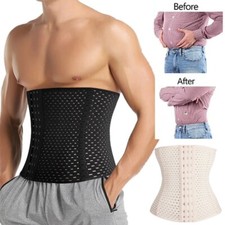 Men's Waist Trainer Body Shaper Tummy Girdle Belt Belly Fat Burner Slimming Band