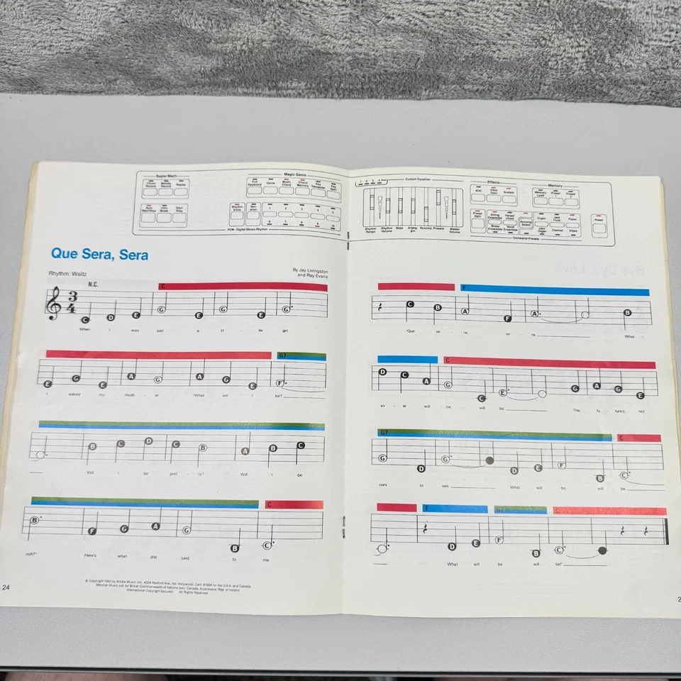 Lowrey Micro Genie Modelo V101 Organ Manual Teclado Guías 1975 Foto 2 de 4