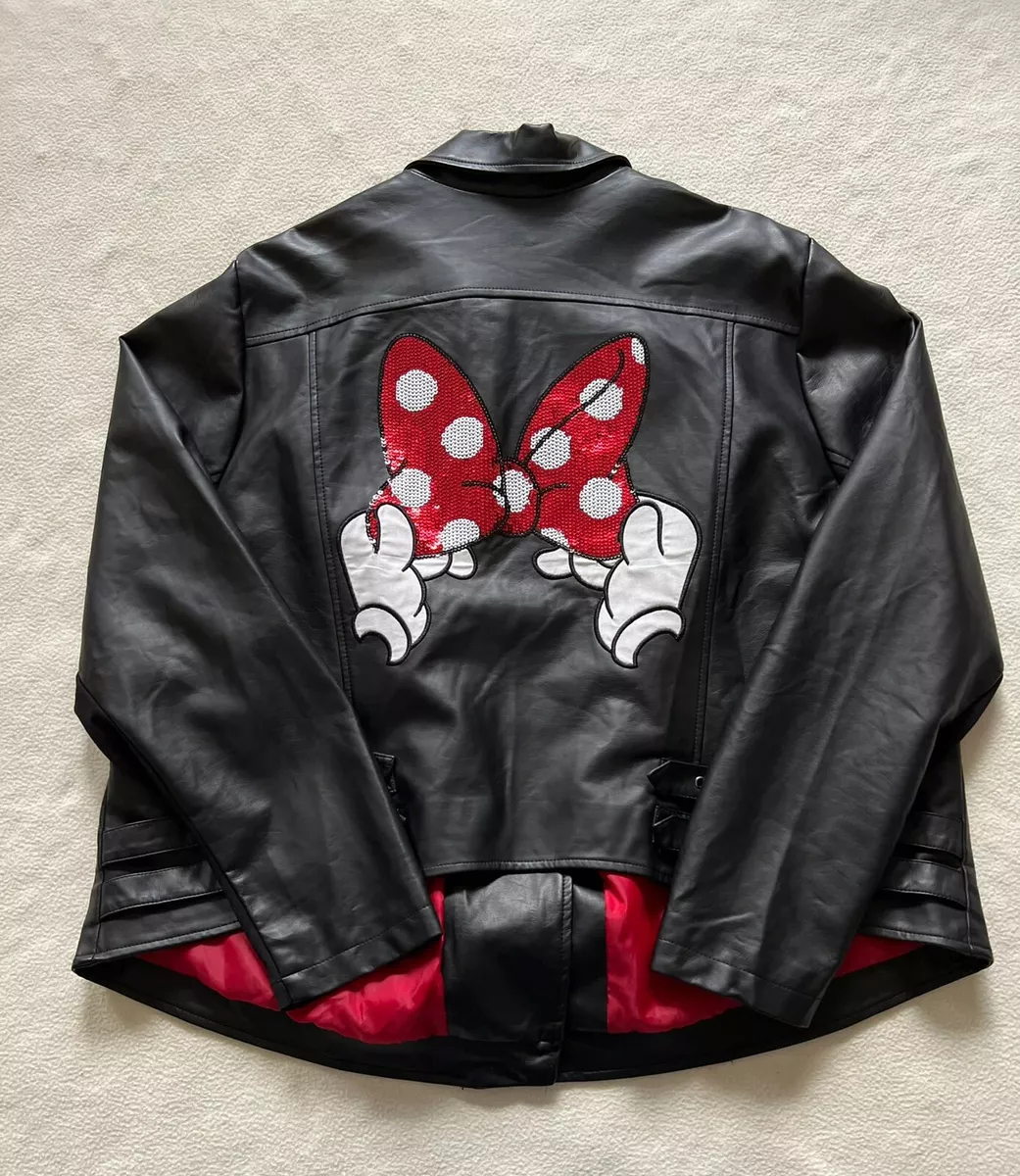 Minnie mouse leather best sale jacket