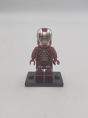 LEGO Super Heroes Minifigure Iron Man Mark 5 Armor Trans-Clear Head (Genuine)