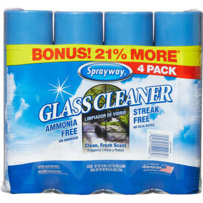 Sprayway Glass Cleaner, 23 oz, 4 Count Made in USA