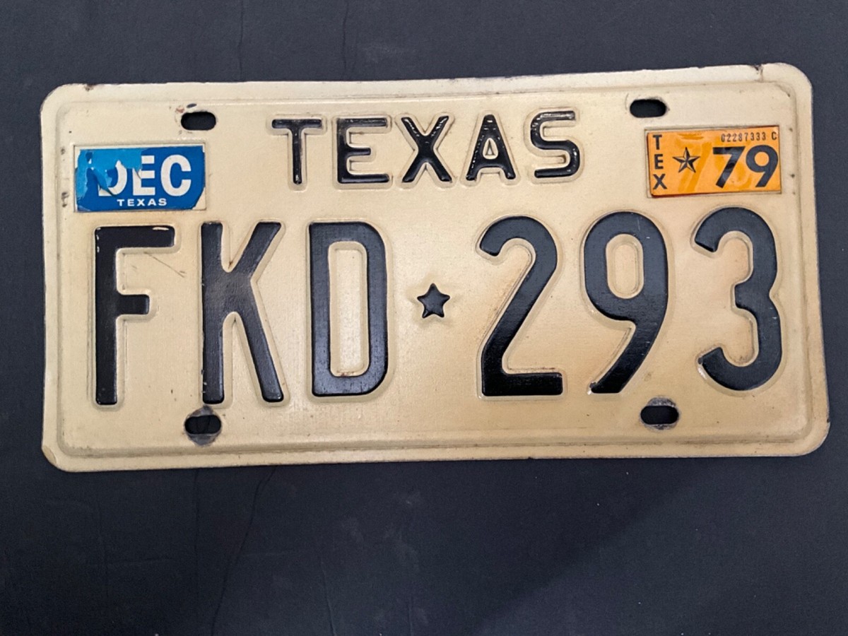 1979 Texas License Plate Tag FKD 293 | eBay