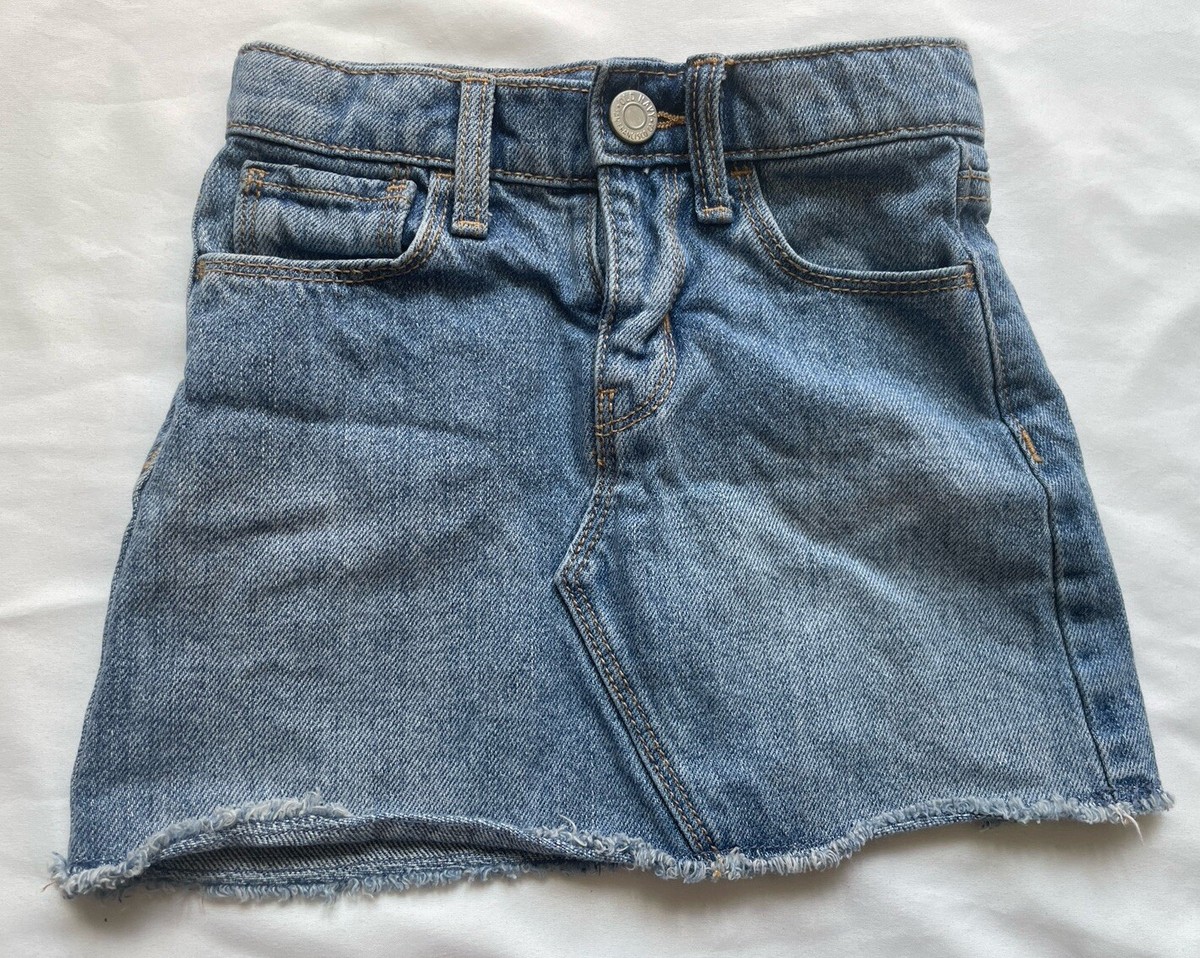 OLD NAVY Girls Stretch Jean Skirt Adjustable Waist Size 3T