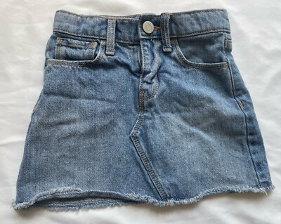 OLD NAVY Girls Stretch Jean Skirt Adjustable Waist Size 3T