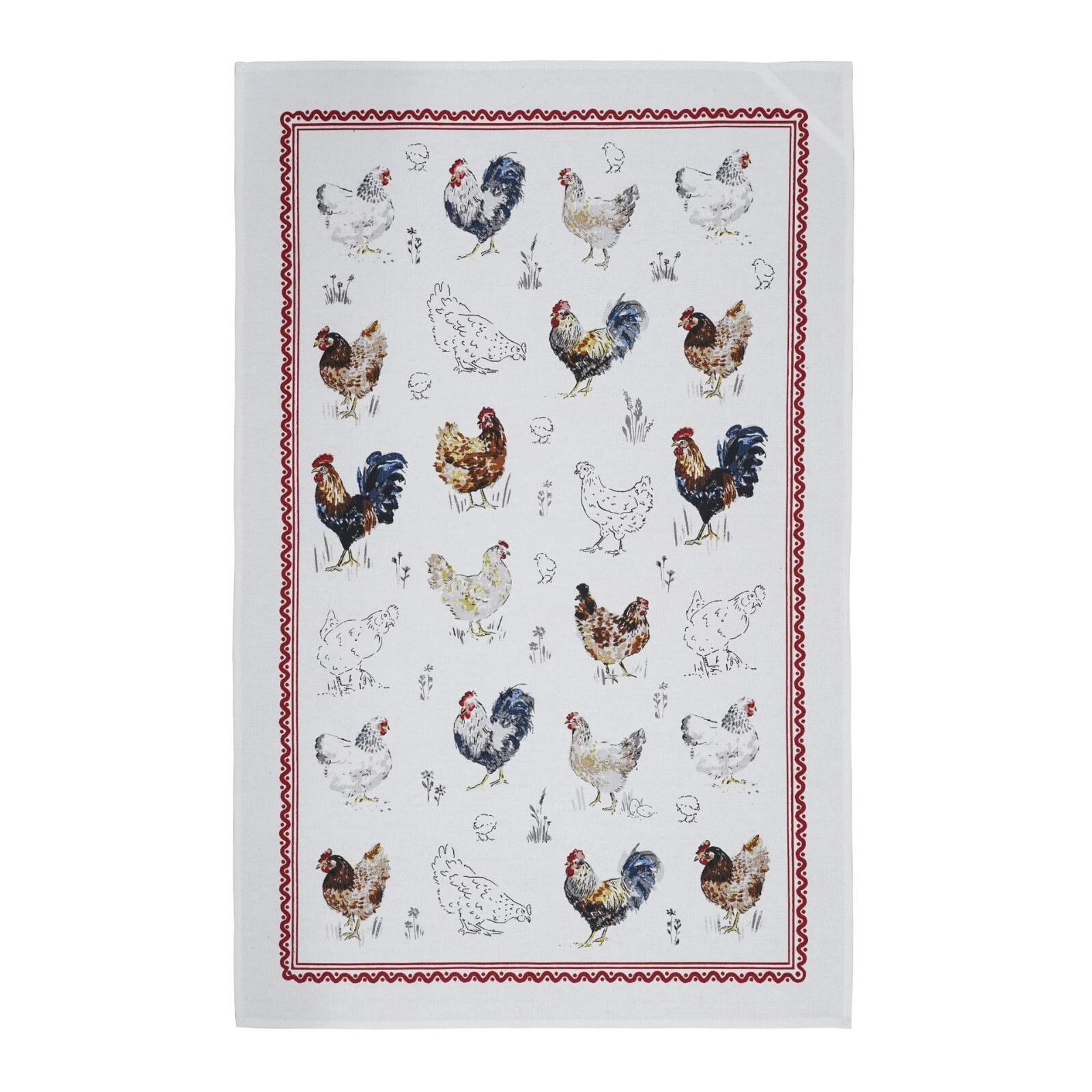 * Ulster Weavers FARM BIRDS Tea Towel Chickens hen hens Chicken cotton tea towel