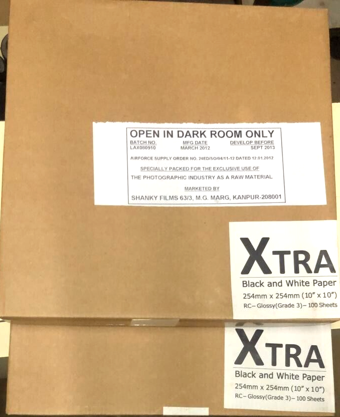 5 Pack XTRA Black & White Photo Paper RC Glossy, High Quality Photo
