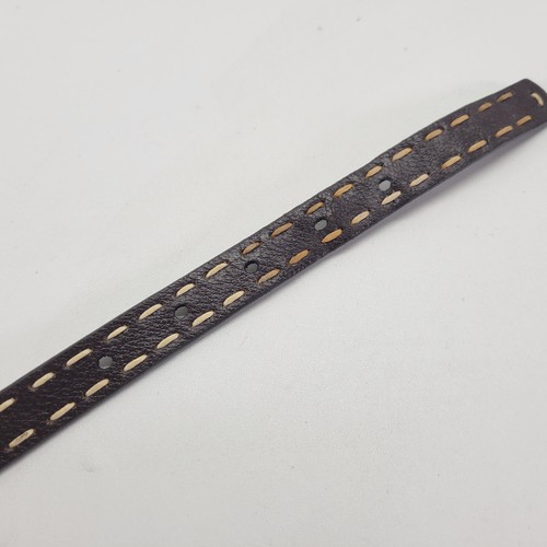 Ceinture cuir Amiee Lynn 32 M boucle laiton cousue marron vieilli 11-3073 - Photo 10/13