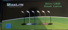 NEW MaxLite Slim 4W LED Desk Lamp with USB Charging Port in Black