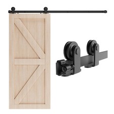 4FT-20FT Sliding Barn Door Hardware Closet Track Kit Single/Double/Bypass Doors