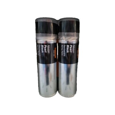 NISSAN PEARL BLACK SPRAY PAINT 300ML HALFORDS CANS x2 