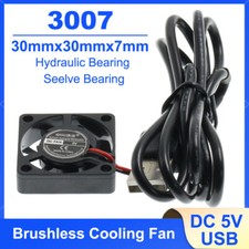 3007 USB Cooler Black Silent Fan 3cm Mini Square Brushless DC 5V Cooling Fan