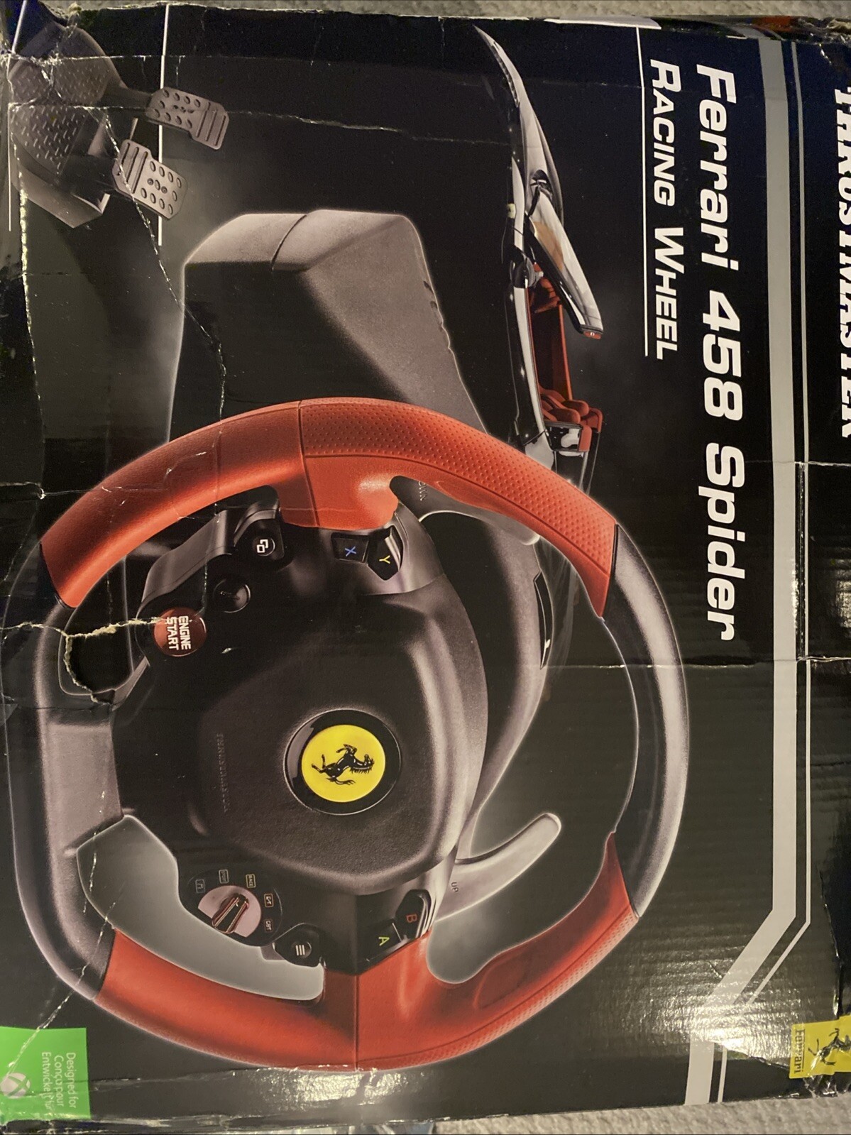 Thrustmaster Ferrari 458 Spider (4460105) Wheel And Pedals Set With 2 Games!