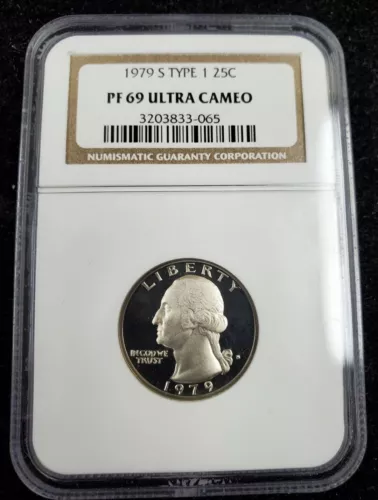 1979 S 25c Type 1 Washington Proof Quarter-NGC PF69 Ultra Cameo