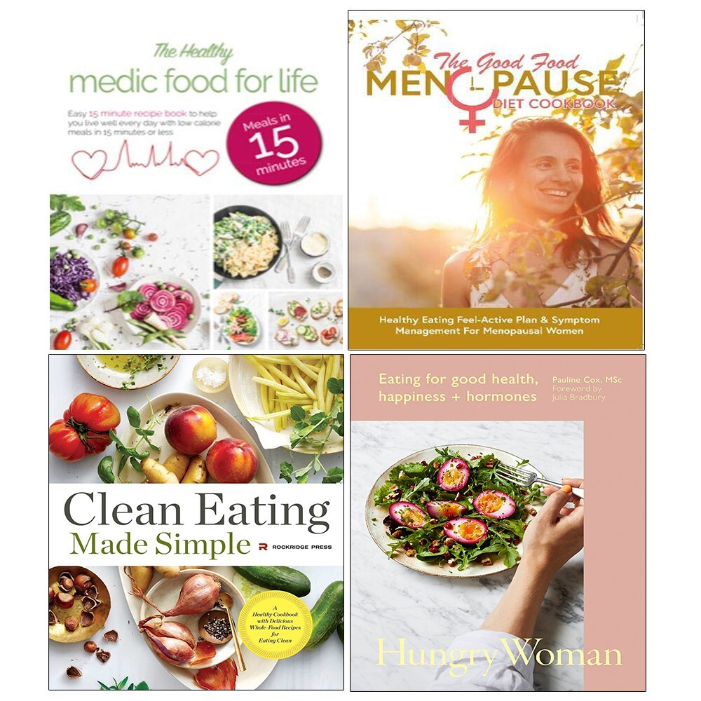 Hungry Woman,Clean Eating Made Simple,Healthy Medic Food,Menopause Diet 4 Books