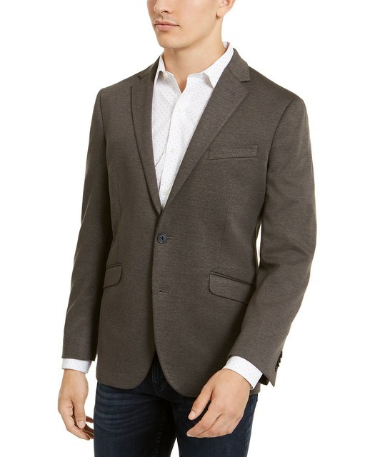 Cole Reaction Men's Slimfit Stretch Knit Sport Coat 36s Dark