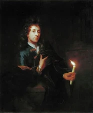 oil painting handpainted on canvas "a man with a candle"