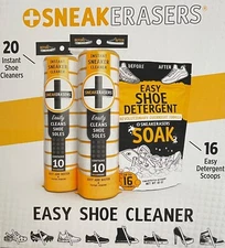 SneakERASERS Instant Sole and Sneaker Cleaner  (16 Scoops) and 20 piece cleaners