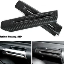 For Ford Mustang 2015+ Door Armrest Handle Cover Trim Bezel Interior Accessories