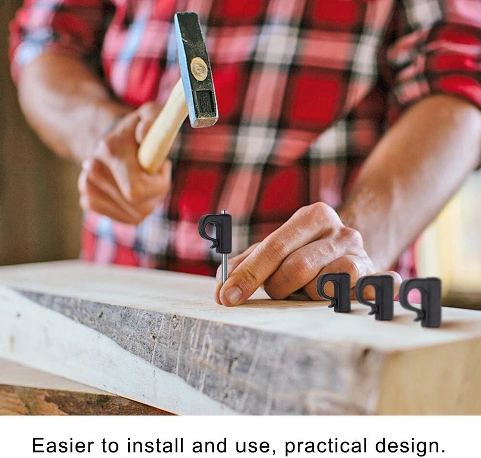 SELEWARE 40 Piezas Q-Hanger Hogar Navidad Luces Colgador Ganchos con Clavos 40 LB Foto 4 de 4